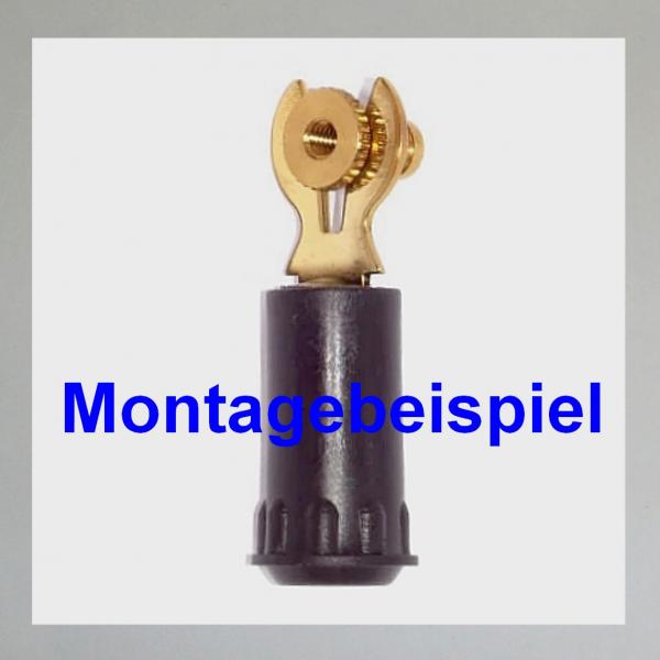 Preview: Rändelmutter/ Krönchen für Zündkerzenstecker/ Kerzenstecker Vorkriegsausführung---vernickelt---