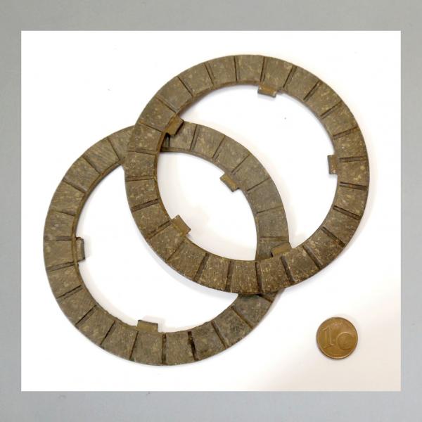 Kupplungsscheibe für NSU Fox 2 Takt und 4 Takt, Reibbelag auf Stahl---Original NEU---Stärke 2,8mm