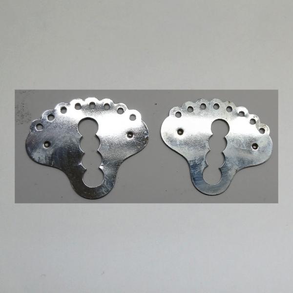 Netzquadranten für Rockschutznetze für Fahrräder bis 1930, vernickelt, höhenverstellbar