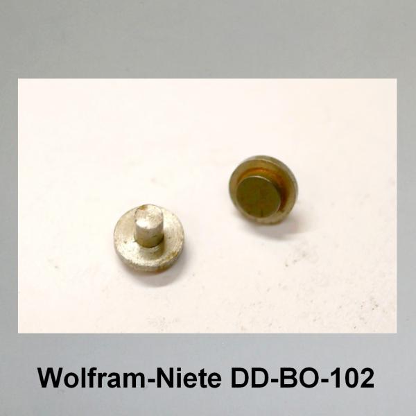 Unterbecher/ Zündkontakte/ Zündunterbrecher: Kontaktplättchen zum vernieten a. Wolfram Typ "Doduco DD-BO-102"---Orig. NEU---