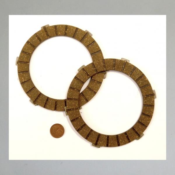 Kupplungsscheibe für Puch 125RL, 125SV, 125SVS, 175SV, 175SVS, Reibbelag auf Stahl---Repro NEU---