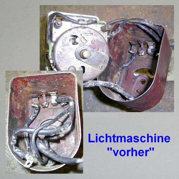 Preview: Beispiel: Anbau-Lichtmaschine Bosch RD1 an Triumph/ NSU OSL ca 1935