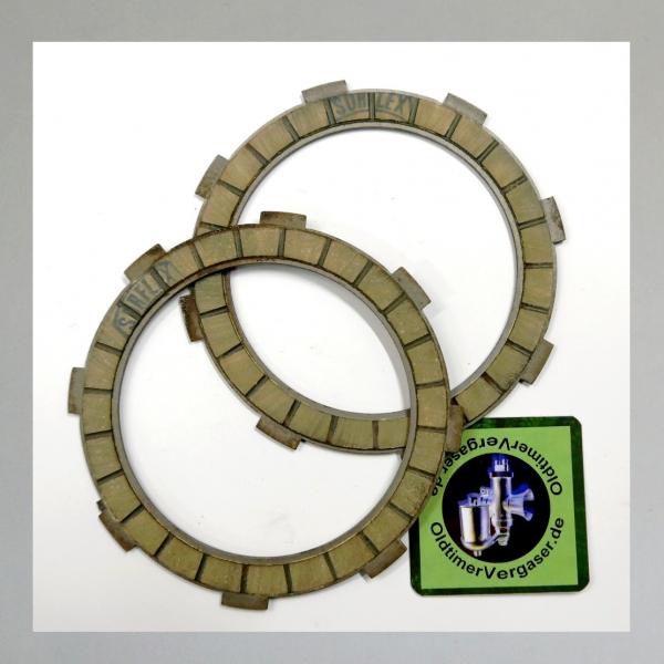 Kupplungsscheibe für DKW RT 175, RT 175-S, RT 175-VS, RT 200/2, RT 200-S, RT 200-VS, Reibbelag auf Stahl, von Surflex---Original NEU---