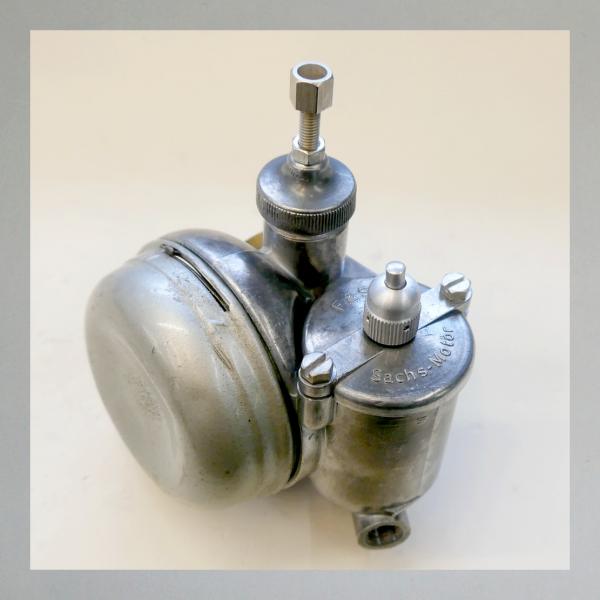 Preview: Fichtel+Sachs Vergaser 98 Modelle ab 1950, 3PS - 40mm Bolzenabstand---Filterkappe silbern lackiert---