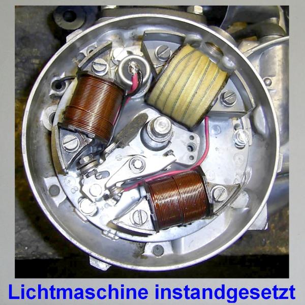 Beispiel: Schwunglichtmagnetzünder Bosch an Sachs 98M50 Motor von 1951