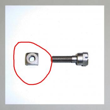 LFKSM---Luftfilter-Klemmschrauben-Mutter mit Vierkant M5 (Filter mit Klemmschelle befestigt) für Sachs 98 Vergaser