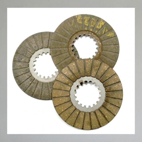 Kupplungsscheibe für Sachs 50, 125, 150, 175, 200 Motoren, neu belegt und geschliffen---Reibbelag auf Stahlträger---Original NEU---