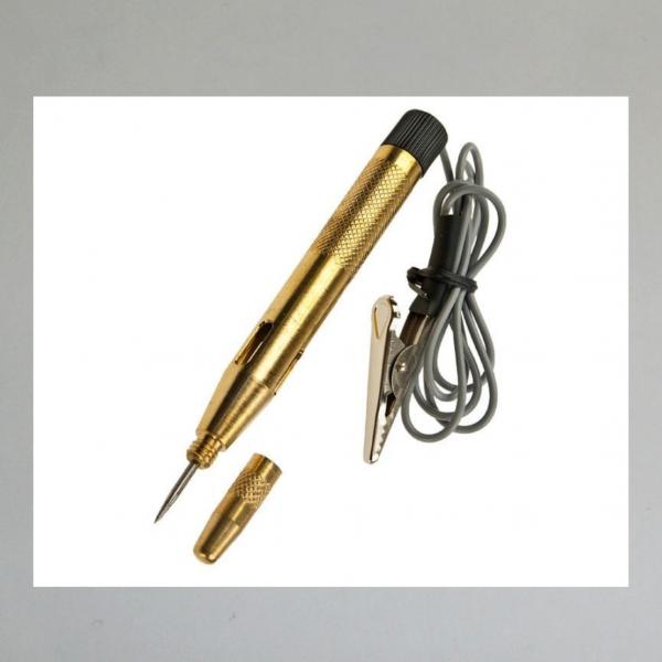 Stromprüfer, Spannungsprüfer, Ausführung wie 50er Jahre, Messing, 6-24 Volt