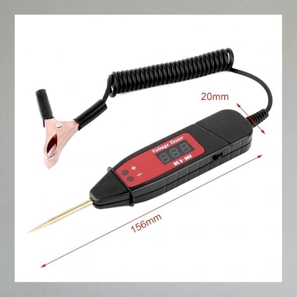 Stromprüfer, Spannungsprüfer, moderne Ausführung mit Voltmeter, 6-36 Volt