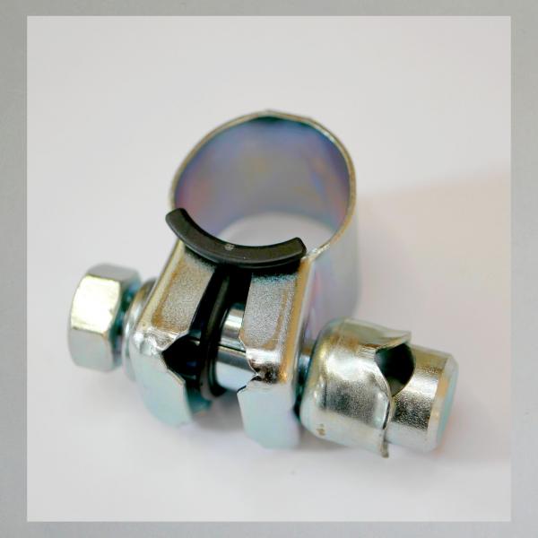 Lenkerschelle für Spiegelklemmung 22mm---verzinkt---komplette Schelle mit Klemmschraube