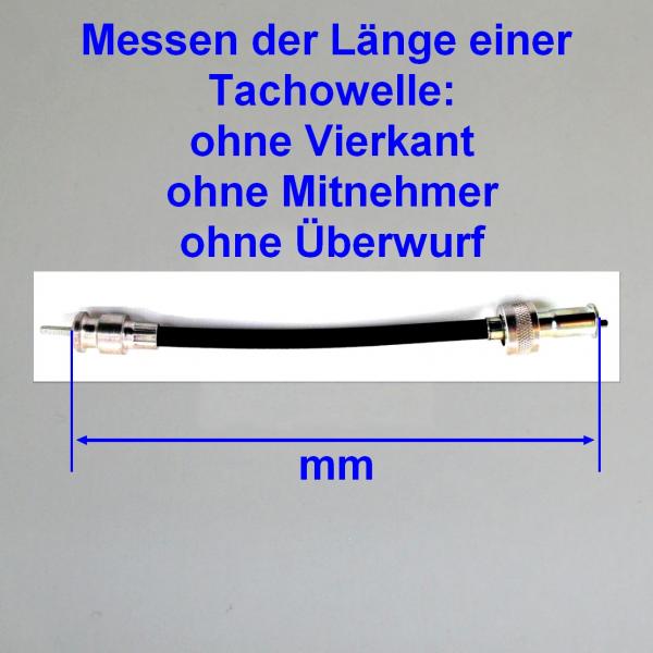 Preview: Tachowelle für Mofa, Moped, Mokick anfertigen nach Angabe: Standard-Anschlüsse/ grau/ bis 1600mm