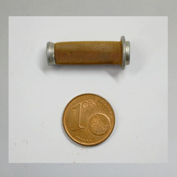 Filtersieb tankseitig, Messing, 7mm Filteraussendurchmesser (Tanksieb, Benzinhahnsieb) mit Bund=Dichtung (Reservefilter)