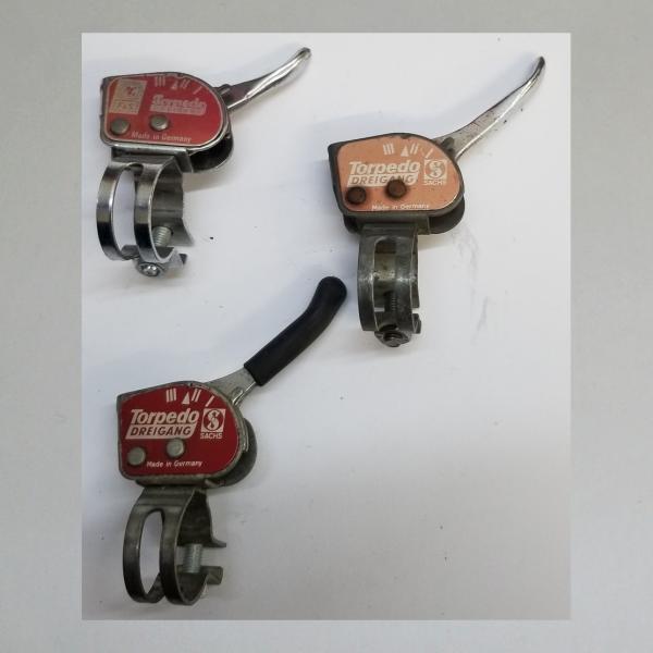 1 Schalthebel Schaltarmatur für Torpedo 3-Gang, rot, Vintage