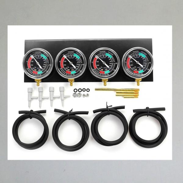 Unterdruck-Uhren/ Synchrontester 4er Satz (4pcs) auf Blechplatte montiert