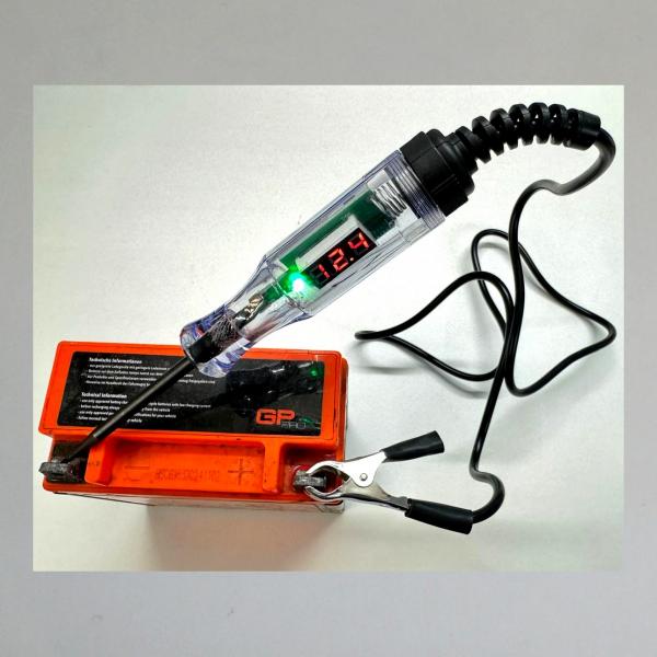 Voltmeter, Spannungsprüfer, moderne Ausführung mit Voltmeter, 6-36 Volt, ZIP