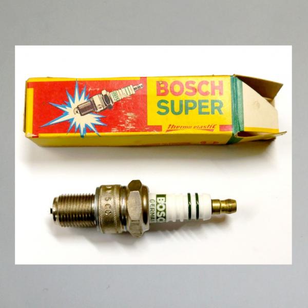Zündkerze W225T2---M14x1,25 mit Langgewinde---Wärmewert 225---Fabrikat Bosch (Original alt, OVP, NOS) 70er Jahre