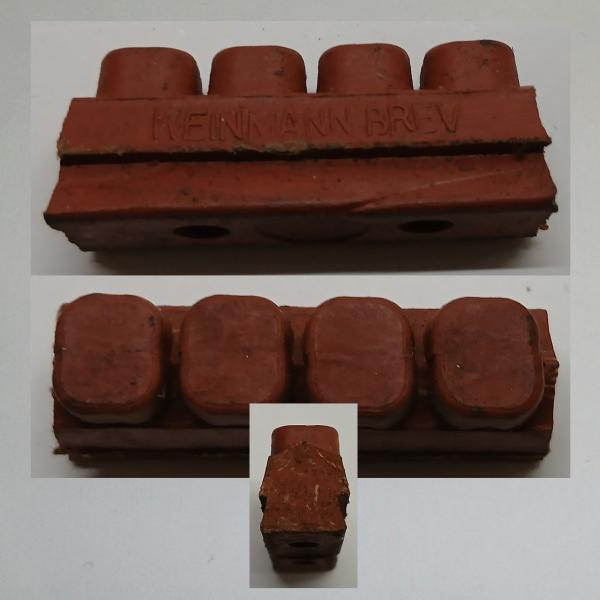 2 Bremsgummis für Weinmann Bremse, rot