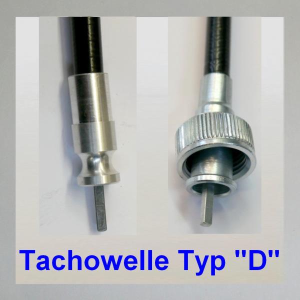 Tachowelle NSU Superfox, Anschluss: D80, Farbe: schwarz