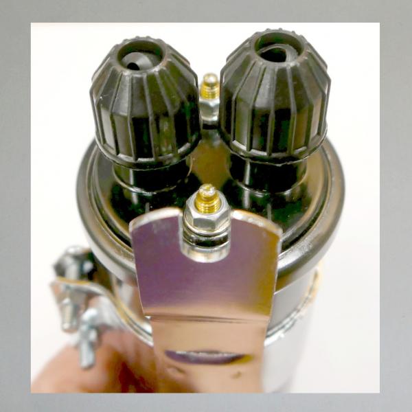 Zündspule neu für Zündapp KS600 und KS601, Doppelzündspule mit Universalhalterung---6Volt---KS 600, 601