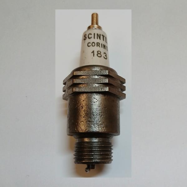Zündkerze von Scintex: Corind 183, 30er Jahre---Gebraucht und gereinigt