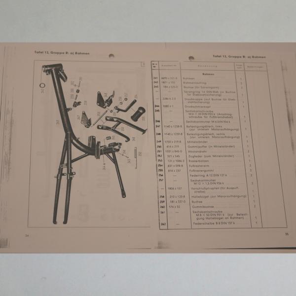 Preview: Zündapp - Ersatzteil-Liste für 200 S 1955, Kopie