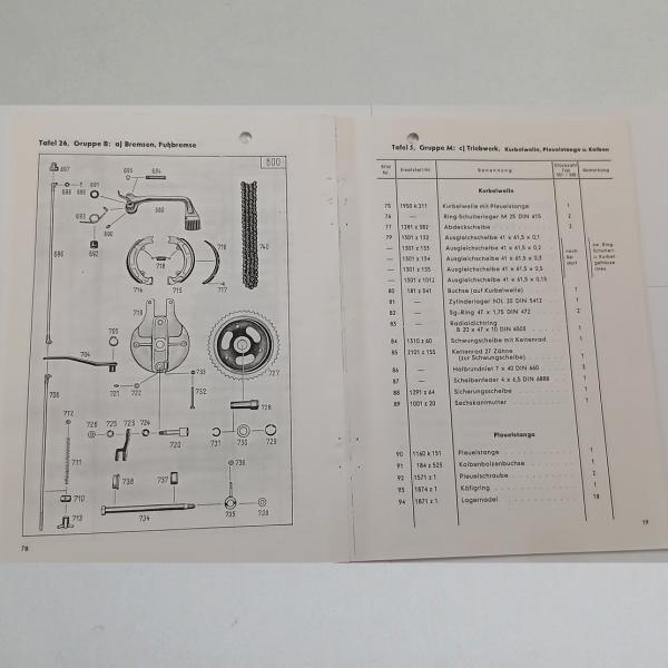 Zündapp - Ersatzteil-Liste für Comfort, Kopie