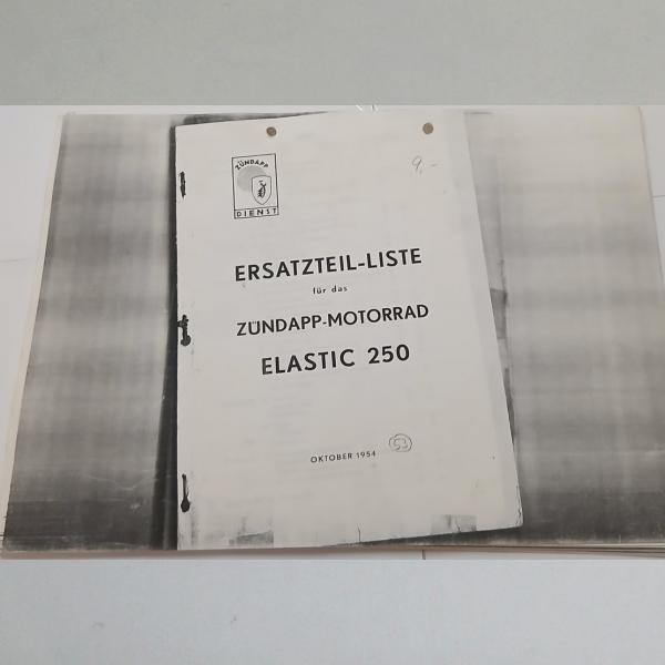 Zündapp - Ersatzteil-Liste für Elastic 250, Kopie