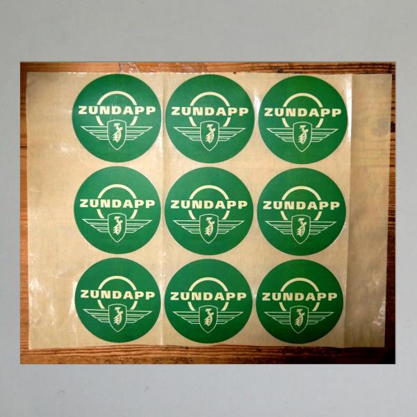 Aufkleber "Zündapp", 9 Stück, original, vermutlich 50er/ 60er Jahre.