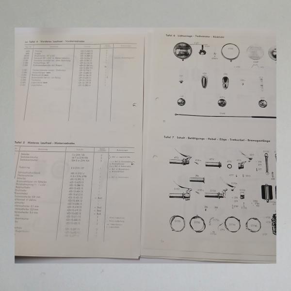 Preview: Zündapp Ersatzteil-Katalog Super Combinette Typ 429 3-Gang, Kopie