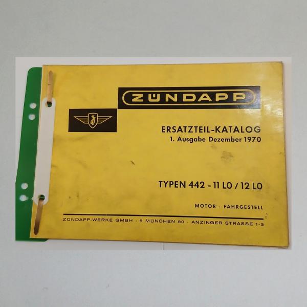 Zündapp Ersatzteil-Katalog Typen 442 - 11 LO/12 LO, original