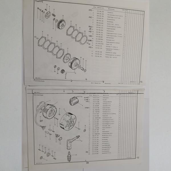 Preview: Zündapp Ersatzteil-Liste Typ 540 KS 50 1984, Kopie