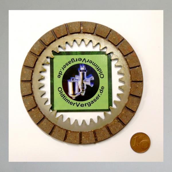 Kupplungsscheibe für Adler Motorräder, Reibbelag auf Stahl---Repro NEU---(Adler M200, MB200, M250, MB250, Sprinter, M2011, 201)