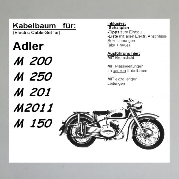 Kabelbaum/ Kabelsatz/ Leitungssatz Adler M 200, M 250, M 201, M 2011