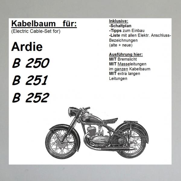 Kabelbaum/ Kabelsatz/ Leitungssatz Ardie B 250, B 251, B 252