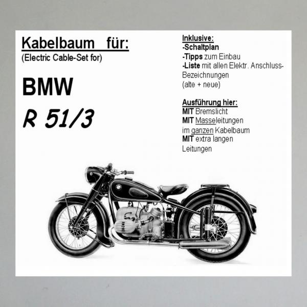 Kabelbaum/ Kabelsatz/ Leitungssatz für BMW R51/3