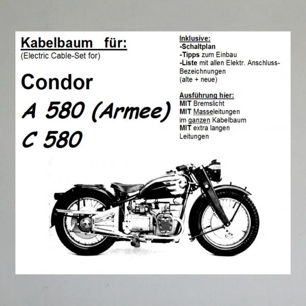 Kabelbaum/ Kabelsatz/ Leitungssatz Condor A580, C580