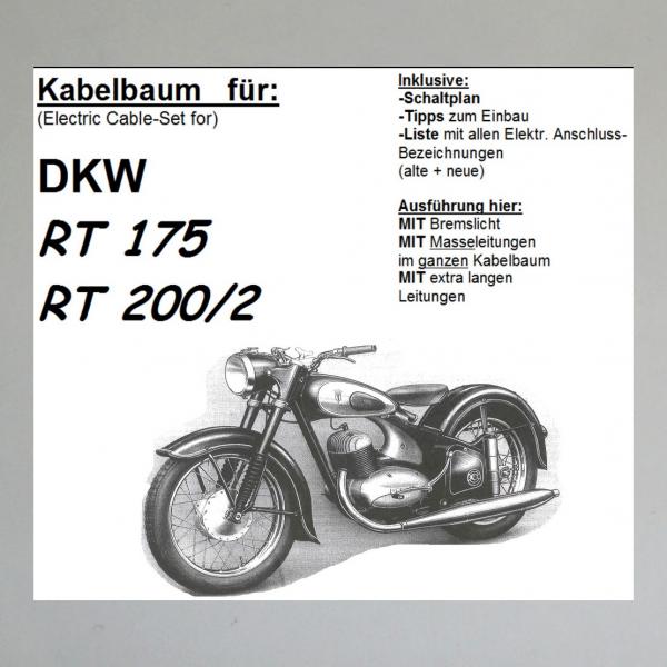 Kabelbaum/ Kabelsatz/ Leitungssatz DKW RT175, RT200/2