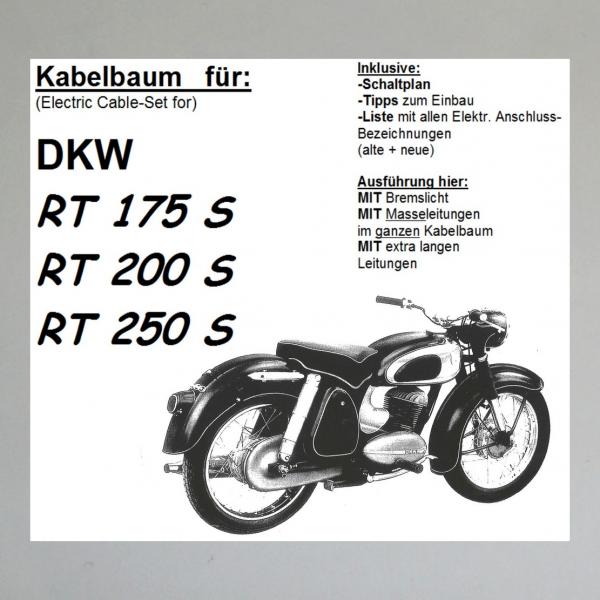Kabelbaum/ Kabelsatz/ Leitungssatz DKW RT175S, RT200S, RT250S