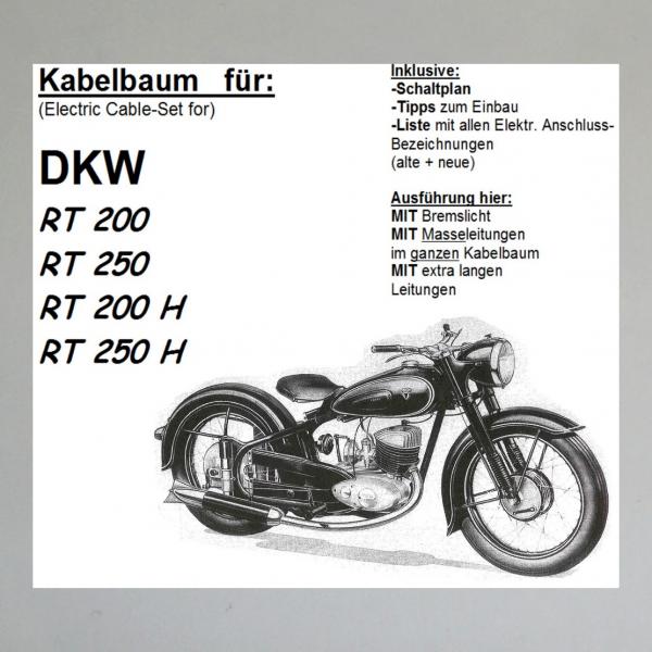 Kabelbaum/ Kabelsatz/ Leitungssatz DKW RT200, RT250, RT200H, RT250H