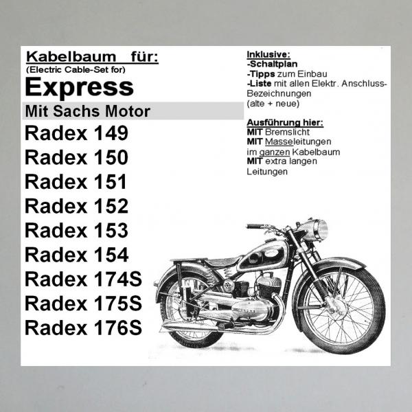 Kabelbaum/ Kabelsatz/ Leitungssatz Express Radex 149, 150, 151, 152, 153, 154, 174S, 175S, 176S