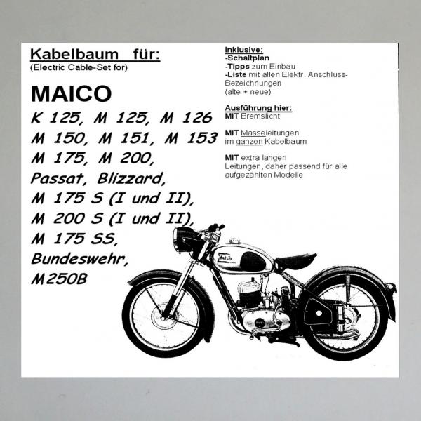 Kabelbaum/ Kabelsatz/ Leitungssatz K125, M125, M126, M150, M151, M153, M175, M200, M200S, M250, MB250, Bundeswehr usw