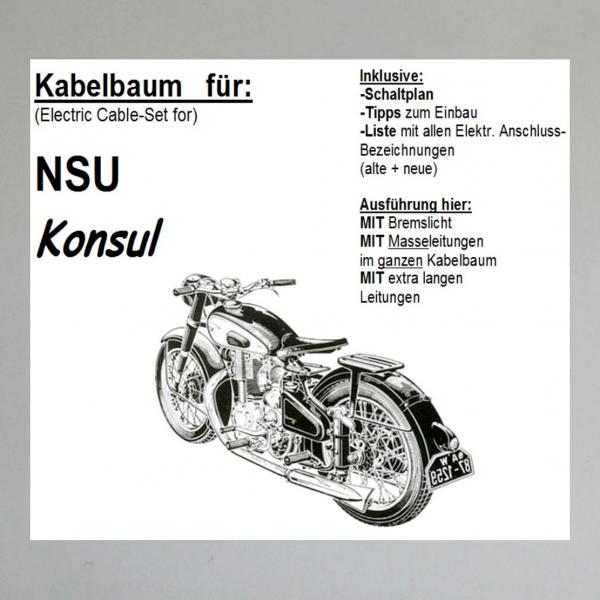 Kabelbaum/ Kabelsatz/ Leitungssatz NSU Konsul 1+2