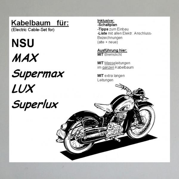 Kabelbaum/ Kabelsatz/ Leitungssatz NSU Lux, Superlux, Max, Supermax, Max Spezial