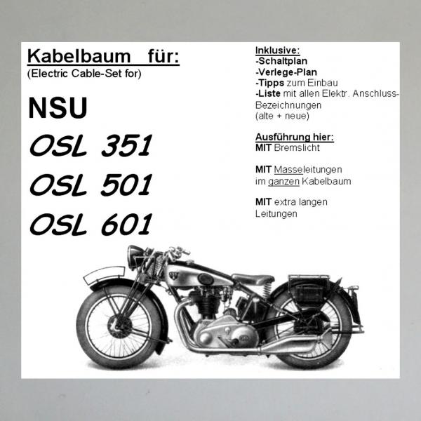 Kabelbaum/ Kabelsatz/ Leitungssatz NSU OSL351, OSL501, OSL601