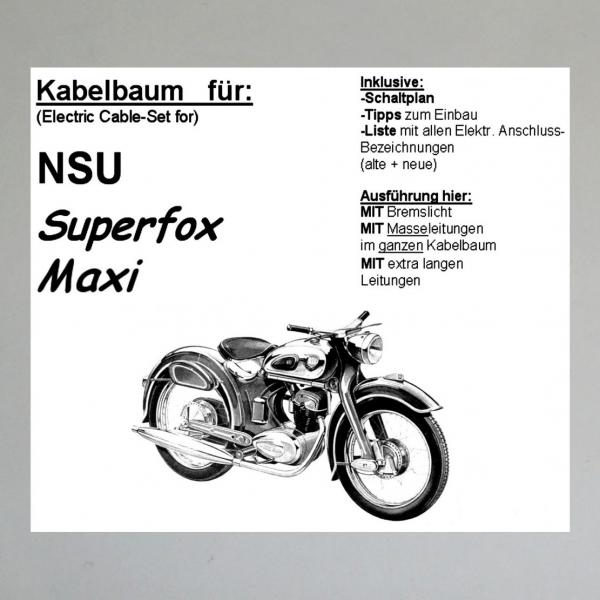 Kabelbaum/ Kabelsatz/ Leitungssatz NSU Superfox und Maxi