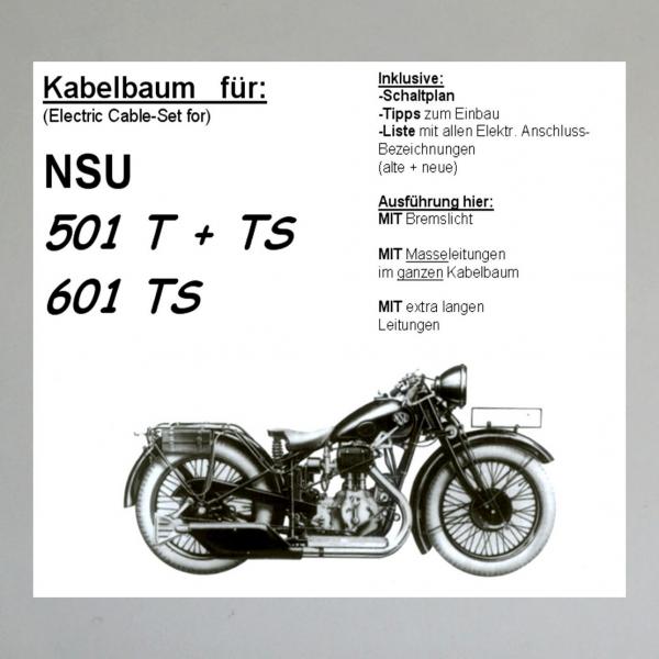 Kabelbaum/ Kabelsatz/ Leitungssatz NSU 501T, 501TS, 601TS
