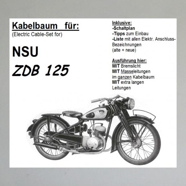 Kabelbaum/ Kabelsatz/ Leitungssatz NSU ZDB 125