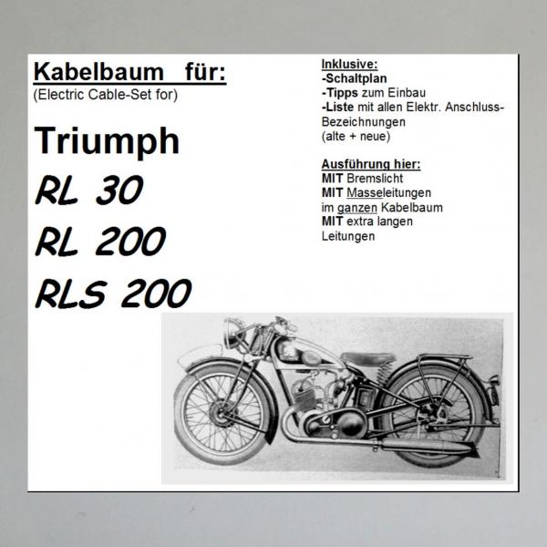 Kabelbaum/ Kabelsatz/ Leitungssatz Triumph/ TWN RL 30, RL 200, RLS 200