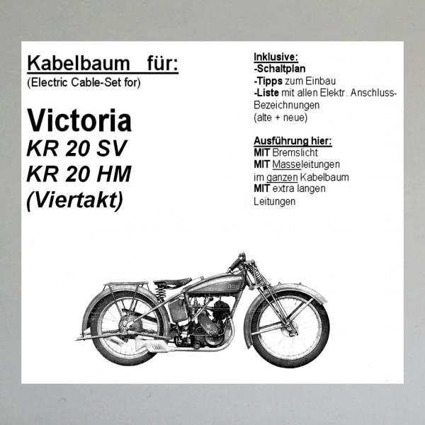 Kabelbaum/ Kabelsatz/ Leitungssatz Victoria KR20, KR20SV (mit Sturmey Archer Viertakt-Motor ca 1928-1933)
