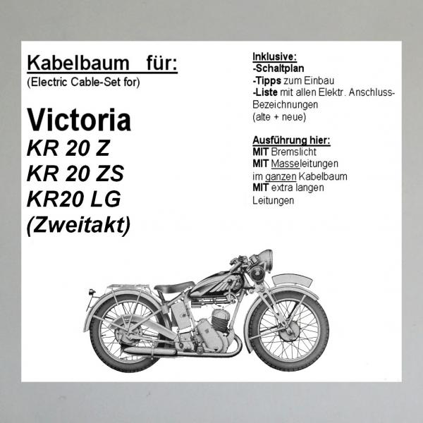 Kabelbaum/ Kabelsatz/ Leitungssatz Victoria KR20L, LG, Z, ZS (mit ILO Zweitakt-Motor u. externes Getriebe ca 1933-1935)